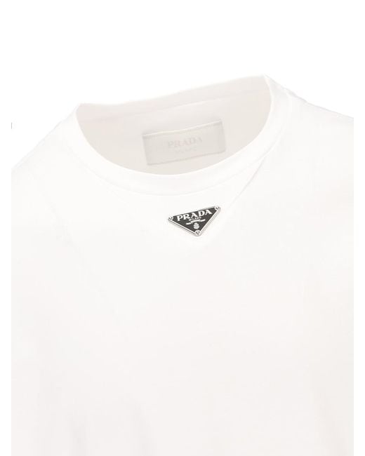 Prada White T-shirt And Polo Shirt for men