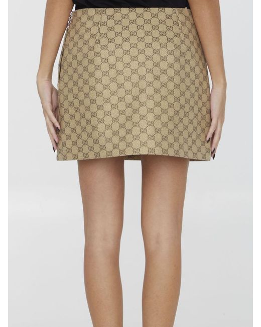 Gucci Natural GG Fabric Skirt