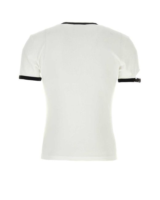 Courreges White Cotton T-Shirt for men