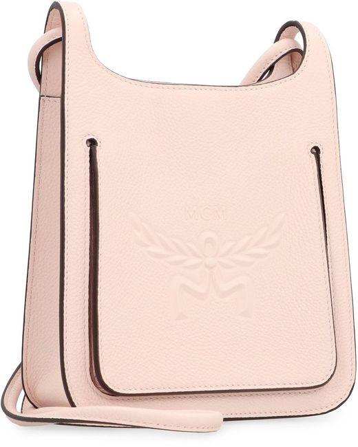 MCM Pink Himmel Mini Leather Hobo Bag