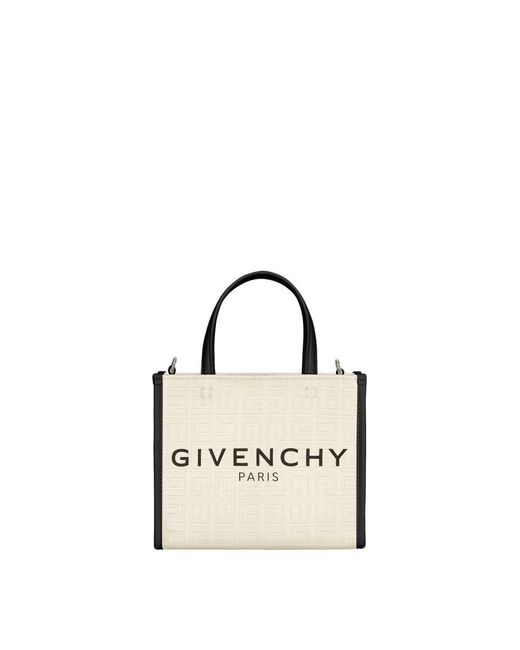 Givenchy G Mini Tote Bag In 4g Coated Canvas in Natural | Lyst