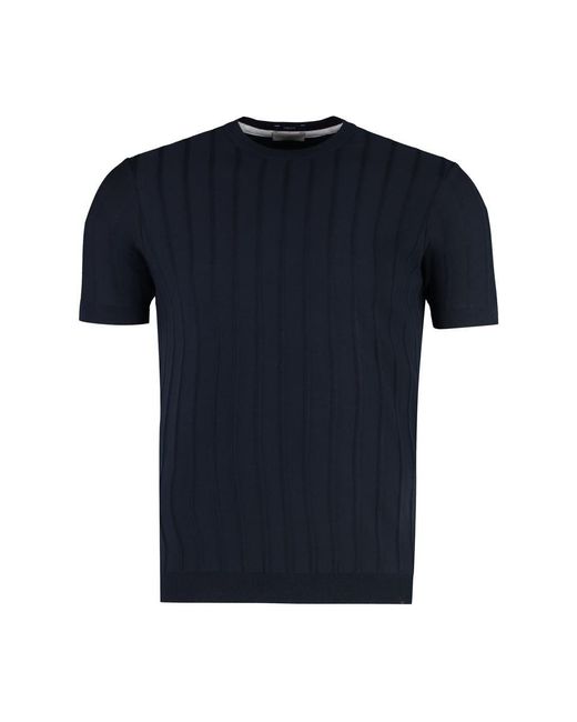 Paul & Shark Black Cotton Knit T-Shirt for men