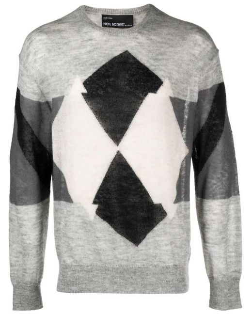 Neil Barrett Gray Sweaters for men