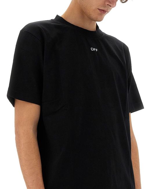Off-White c/o Virgil Abloh Black T-shirt With Logo for men