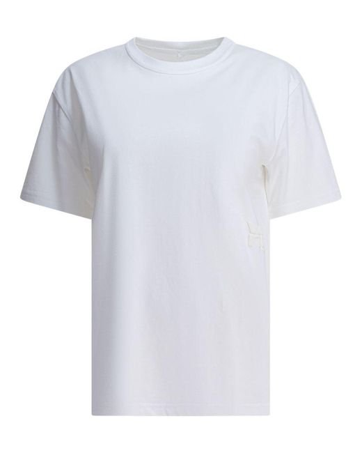 Alexander Wang White Essential Jsy Ss Tee W/ Puff Logo & Bound Neck