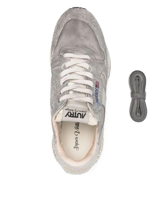 Autry White Reelwind Supervintage Low Nylon Sneakers for men