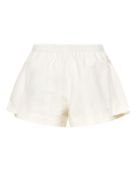 Stella McCartney Natural Cream Recycled Polyester Shorts