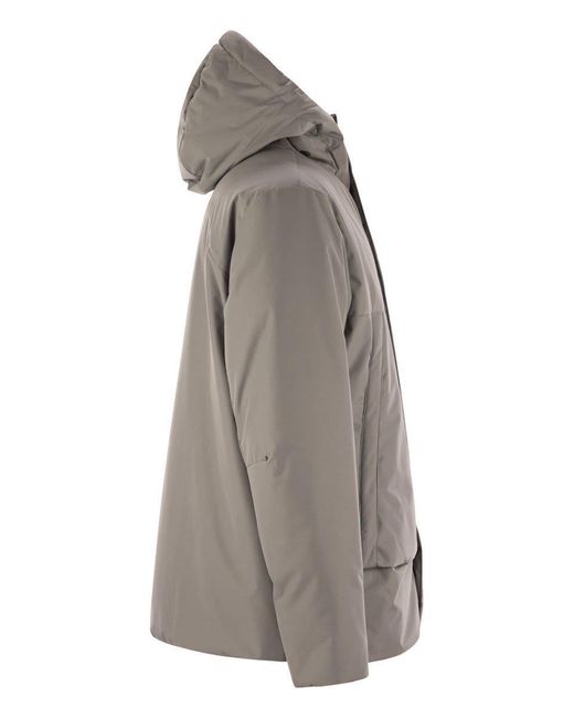 Herno Brown Laminar 2 Layers Down Jacket With Hood for men