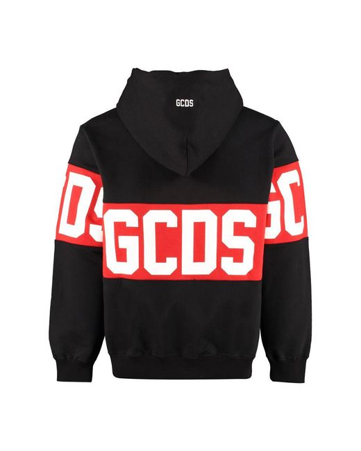 Gcds Red Cotton Hoodie for men