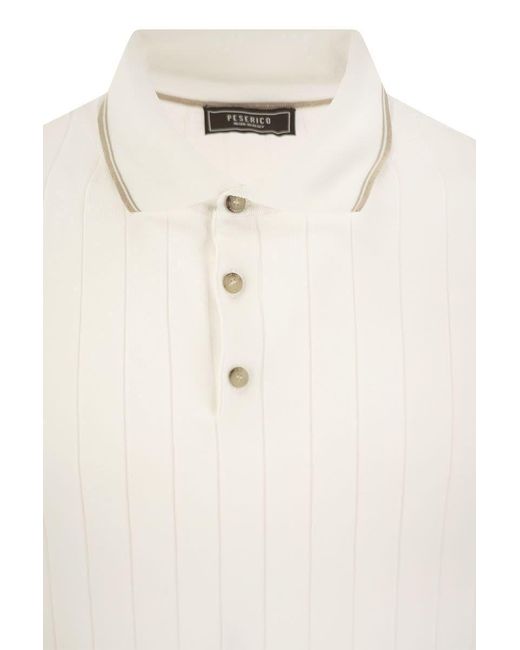 Peserico White Polo Shirt for men