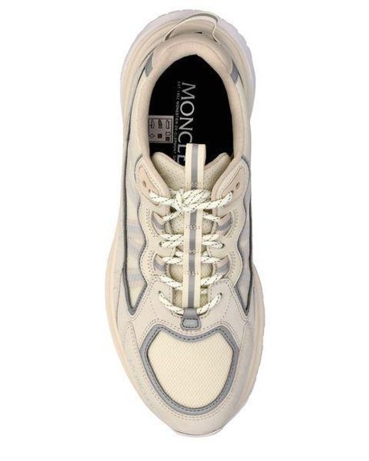 Moncler White Leather Laced Sneakers for men