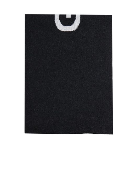 Givenchy Black 4g And Logo Wool And Cashmere Scarf