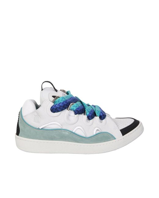 Lanvin Leather Curb Sneakers With A Contemporary Design With