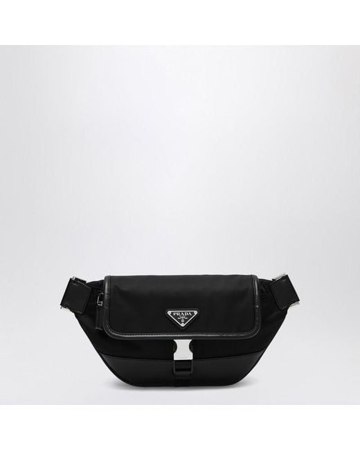 Prada Black Mini Re-Nylon And Saffiano Shoulder Handbag for men