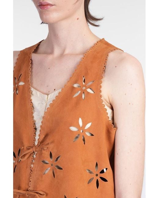 Antik Batik Orange Tya Vest Color