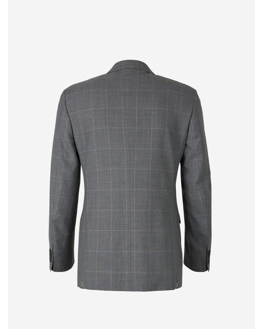 Canali Gray Check Motif Suit for men