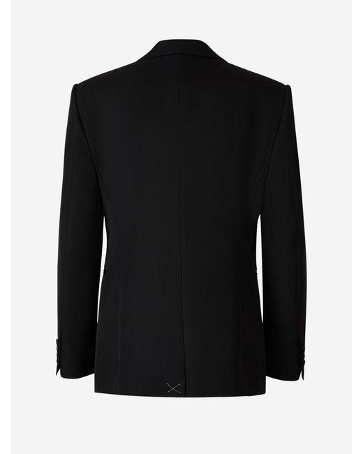 Alexander McQueen Black Wool And Silk Blazer for men
