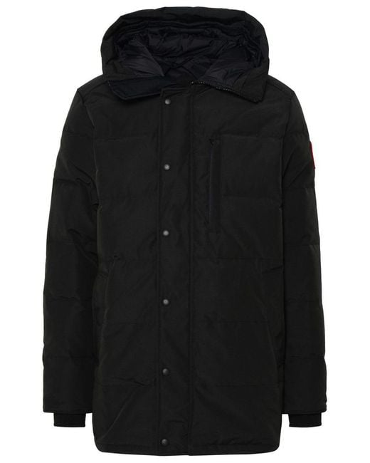Canada Goose Black 'Carson' Cotton Blend Parka for men