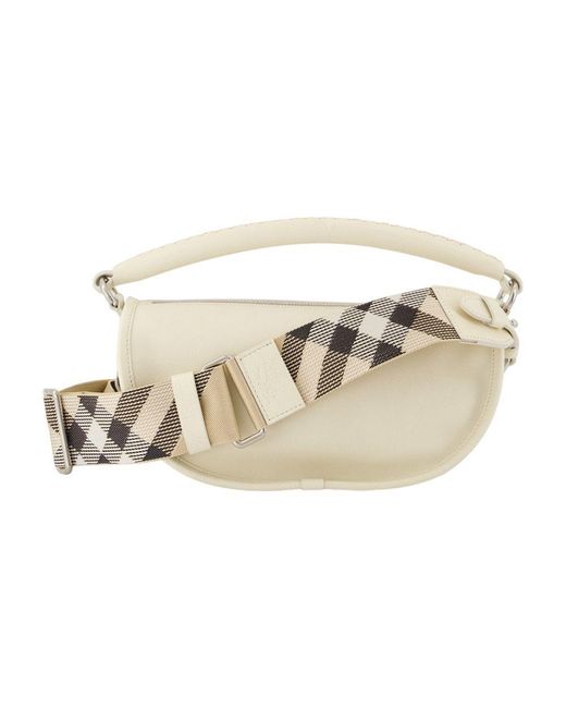 Burberry B-Clip Shoulder Bag in Natural | Lyst Burberry B-Clip Shoulder Bag in Natural | Lyst
