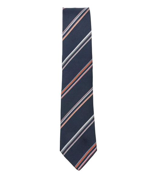 Paul Smith Blue Tie Two Stripe Accessories for men