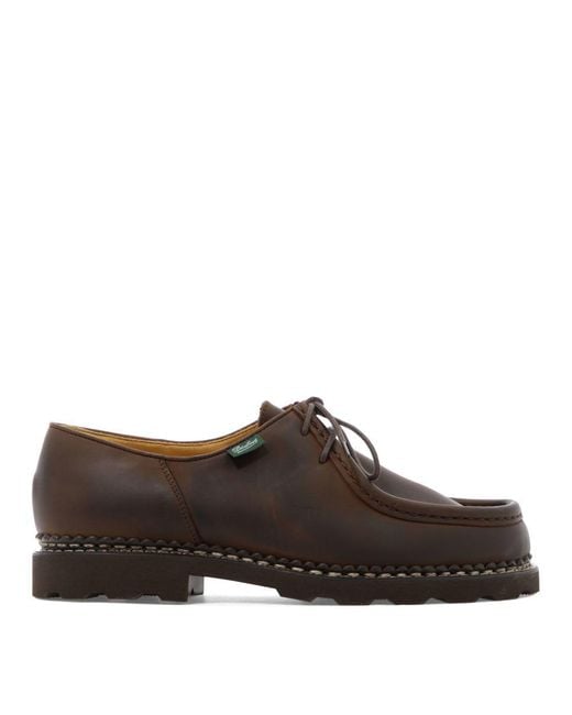 Paraboot Brown "Michael" Lace-Up Loafers for men