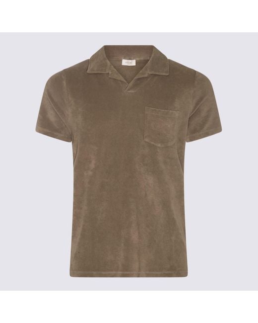 Altea Brown Cotton Polo Shirt for men