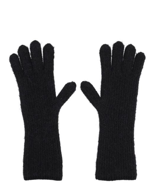 Jacquemus Black Gloves With Logo