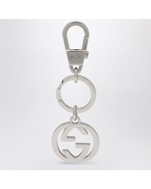 Gucci White Gg Keychain for men