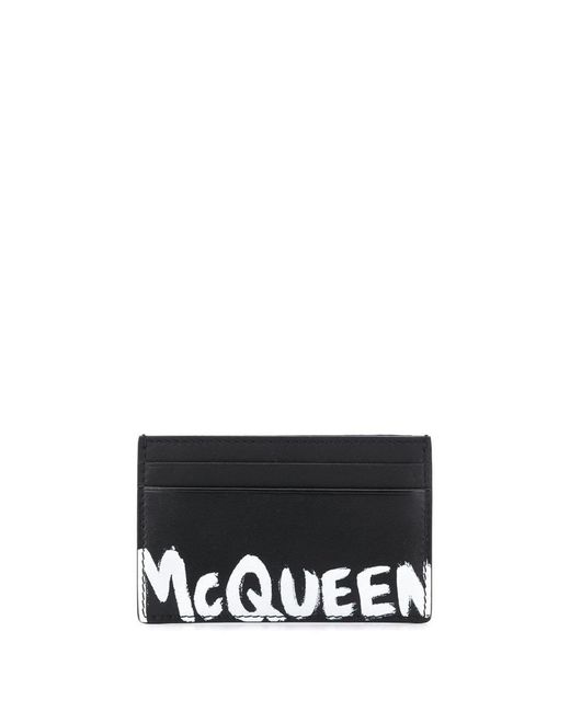 Alexander McQueen White Logo Card Holder Accessories for men
