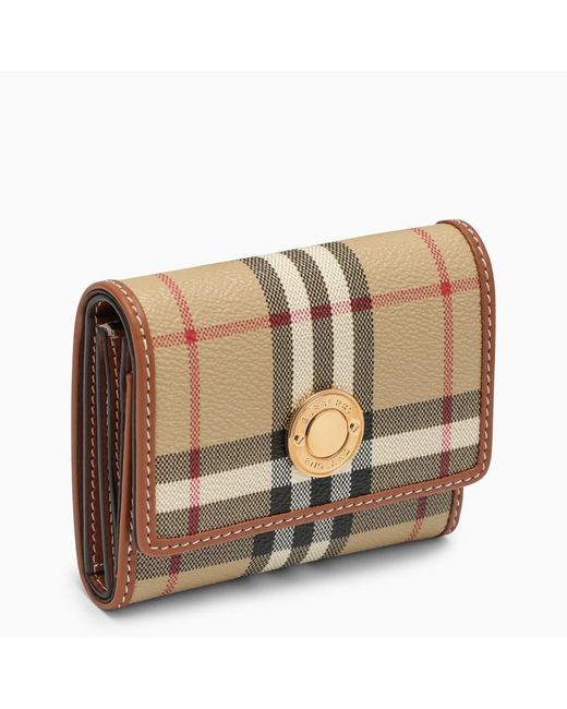 Burberry Brown Vintage Check Small Wallet