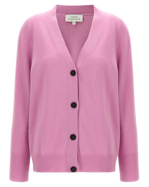 Studio Nicholson Pink 'rall' Cardigan