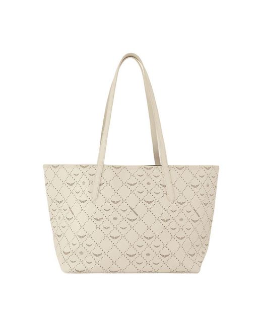 Zadig & Voltaire Natural Z Shopper Monogram Shopper Bag