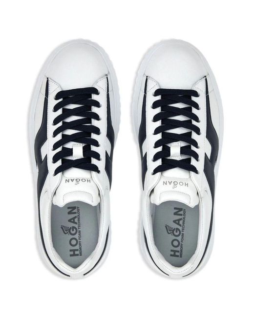 Hogan Blue H Stripes Sneakers Shoes for men