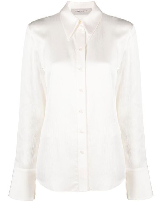 Golden Goose Deluxe Brand White Pompoth Shirt