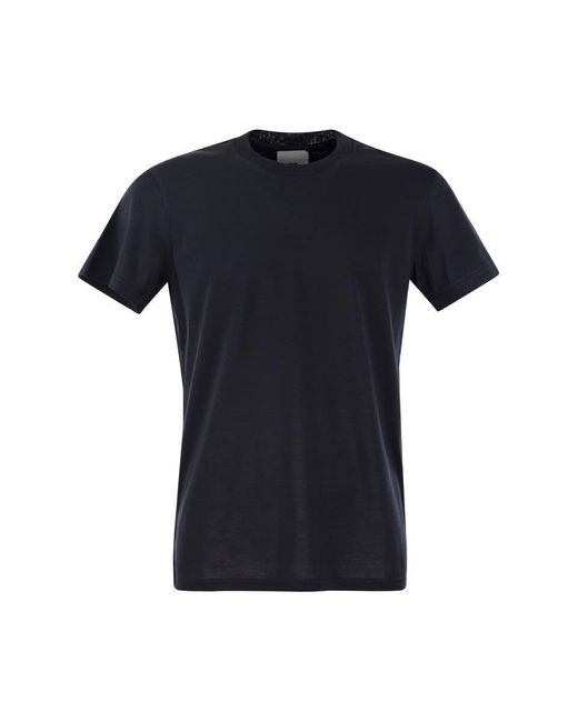 PT Torino Black Silk And Cotton T-Shirt for men