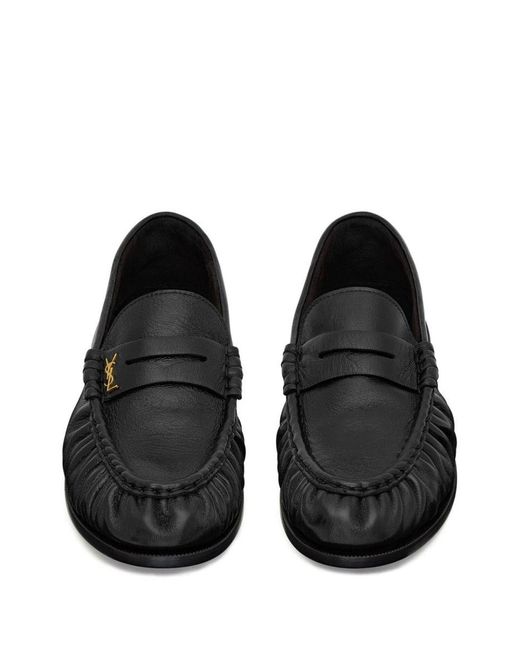 Saint Laurent Black Le Loafer 15 Leather Moccasins