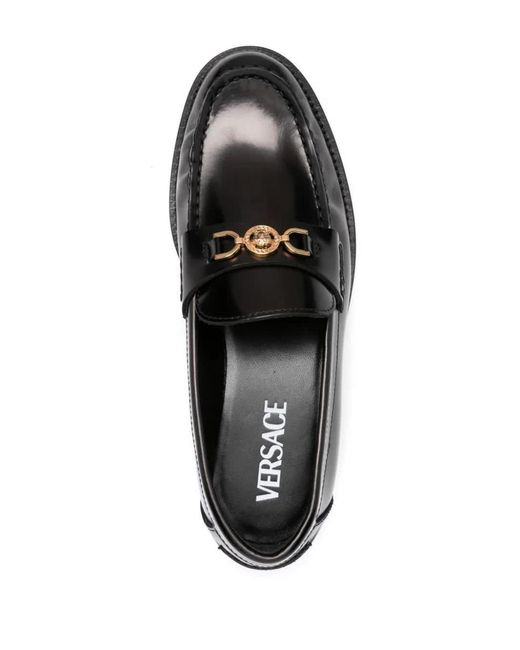 Versace Black Loafers Shoes