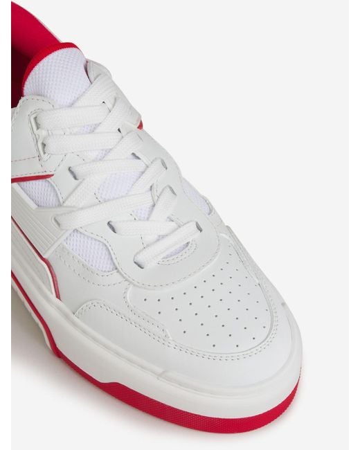 Christian Louboutin Pink Leather Astroloubi Sneakers