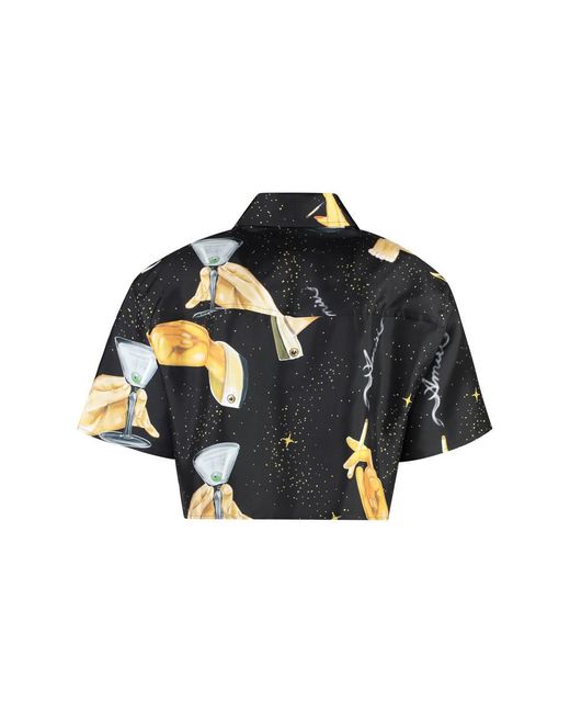 Amiri Black Printed Silk Shirt