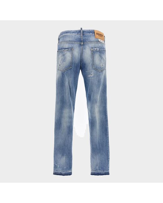 DSquared² Light Blue Cotton Jeans for men