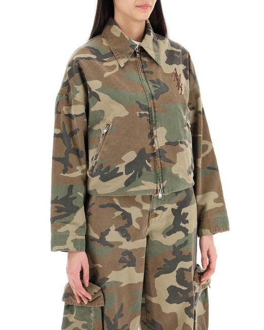 Amiri Green "Workwear Style Camouflage Jacket