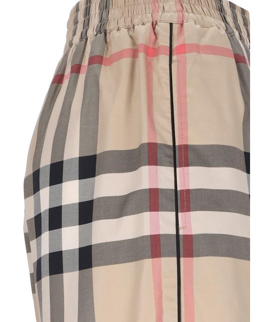 Burberry Natural 'check' Wide Trousers