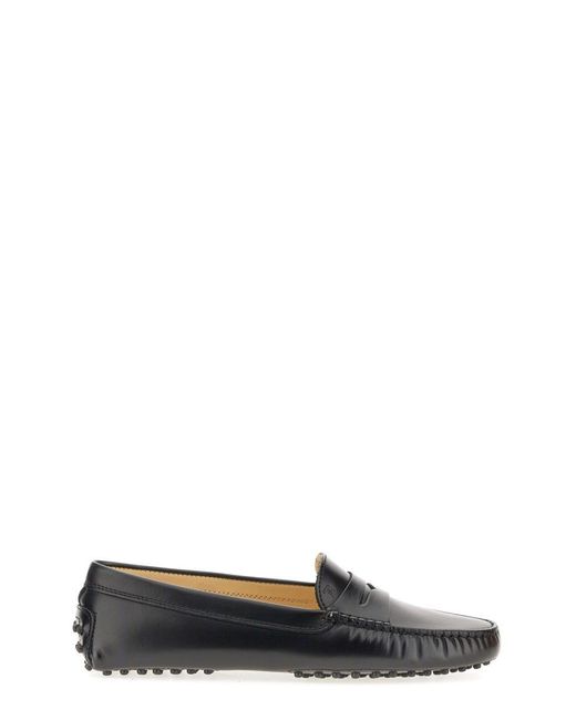 Tod's Black Gommini Leather Driving Shoes