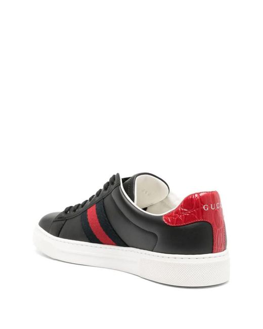 Gucci Black Sneakers With 'web' Stripe