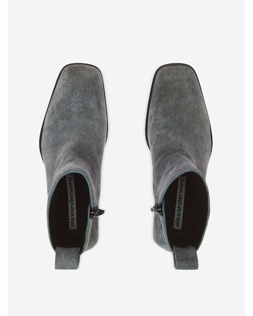 Alexander Wang Blue Leather Heel Boots