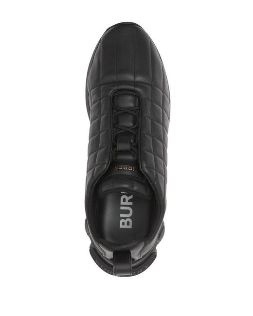 Burberry Black Quilted Leather Sneaker for men