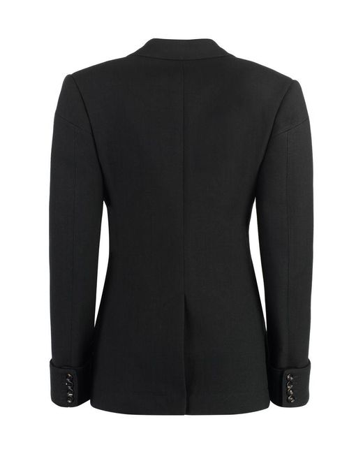 Bottega Veneta Black Cotton Blend Single-breast Jacket