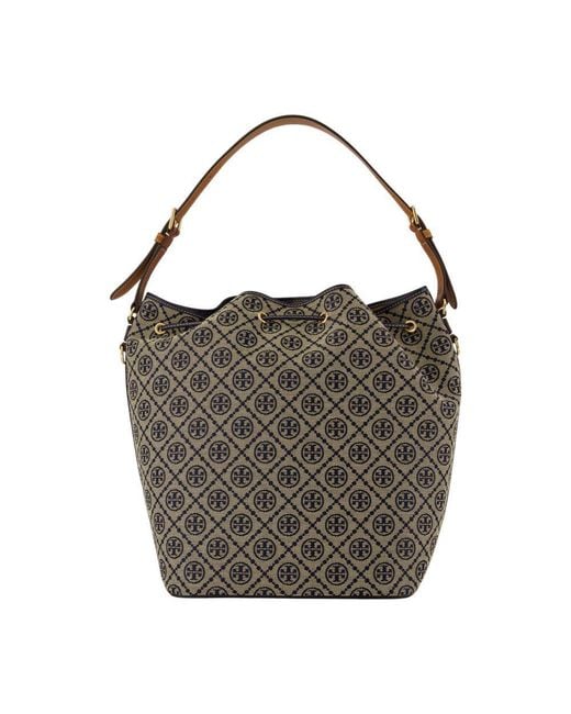 Tory Burch Brown T-monogram Oversized Shoulder Bag