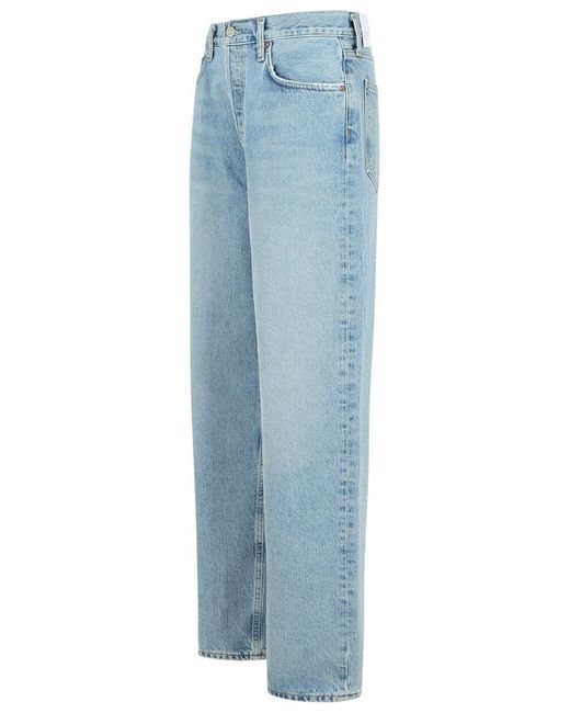 Agolde Blue Low Slung Baggy Jeans