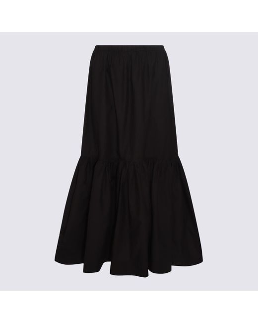 Ganni Black Cotton Skirt